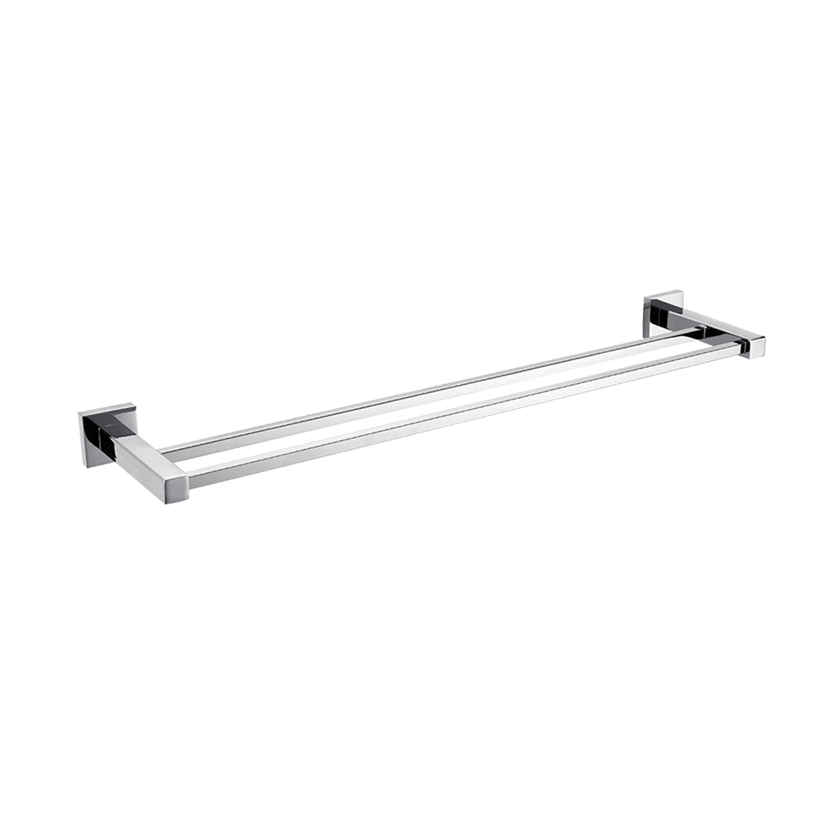 Double Classic Chrome Towel Bar Rail Bathroom