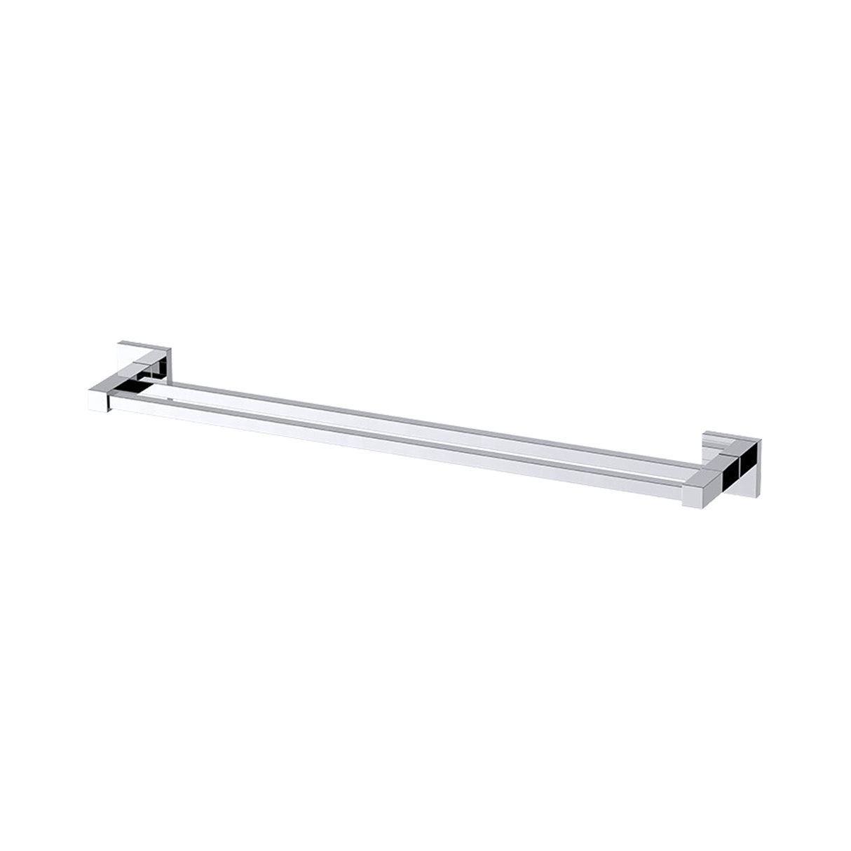 Double Classic Chrome Towel Bar Rail Bathroom