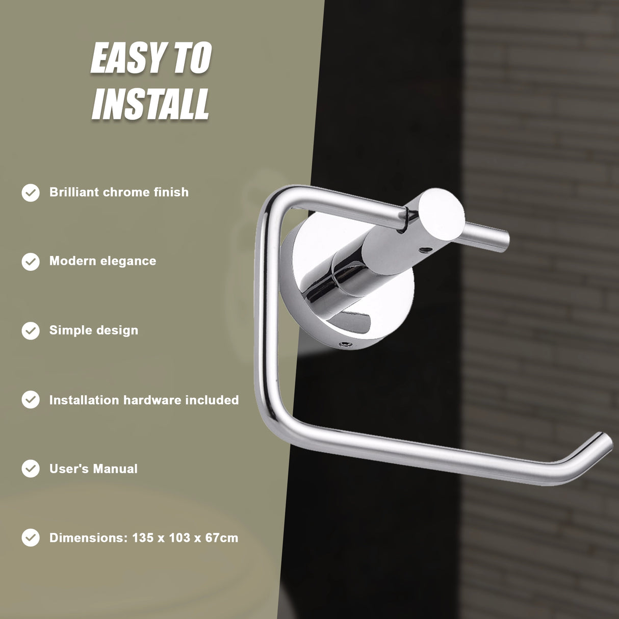 Classic Chrome Toilet Paper Holder Bathroom