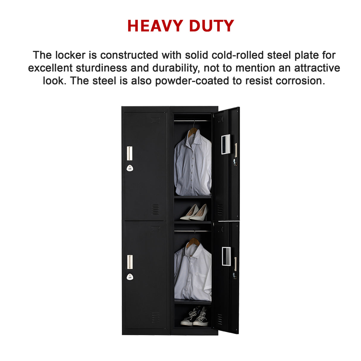 Four-Door Office Gym Shed Storage Locker