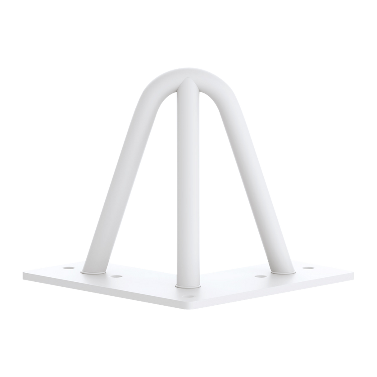 Set of 4 Industrial 3-Rod Retro Table Legs 12mm Steel Bench Desk - 11cm White