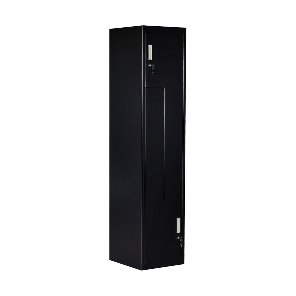Black Two-Door L-shaped Office Gym Shed Storage Lockers