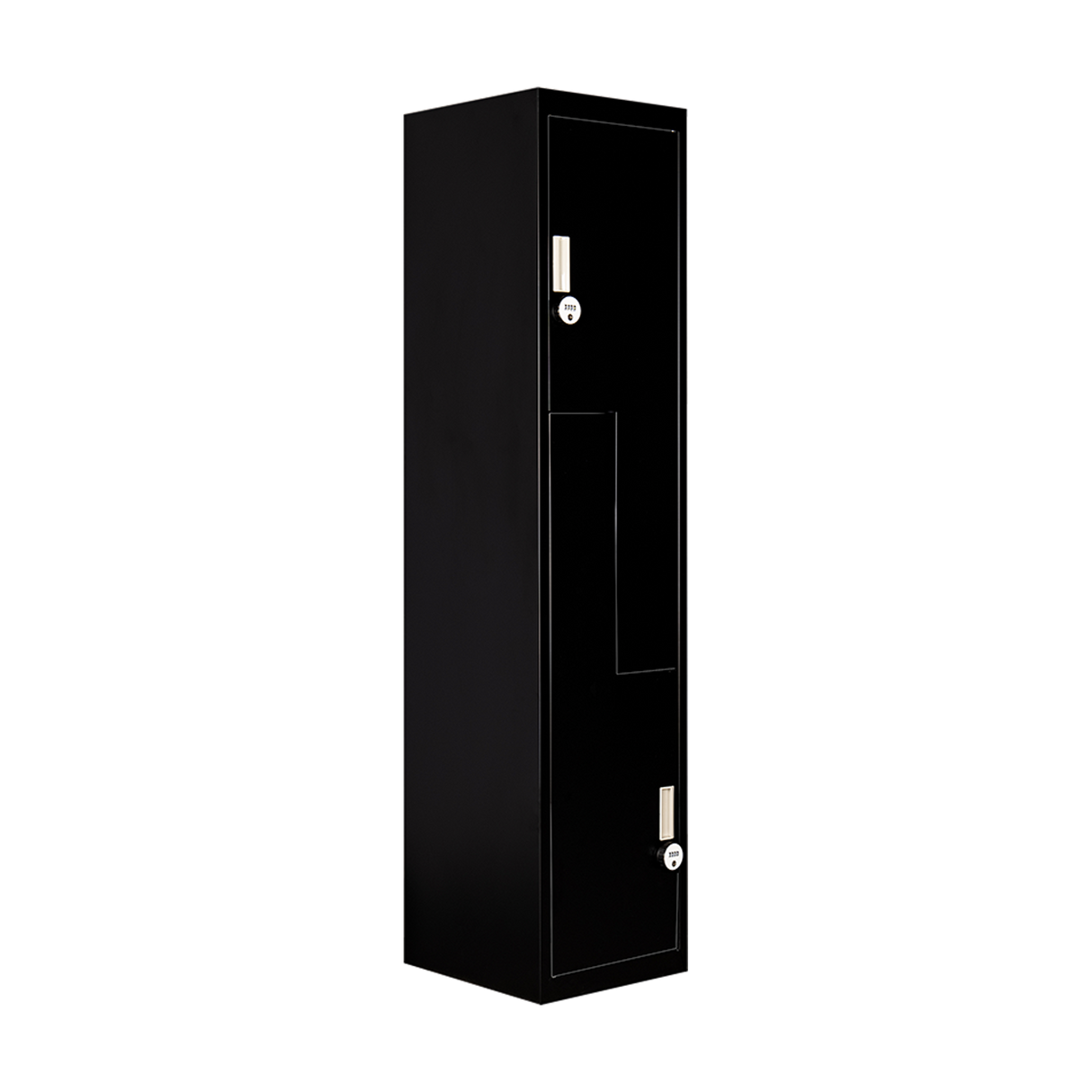 Black Two-Door L-shaped Office Gym Shed Storage Lockers