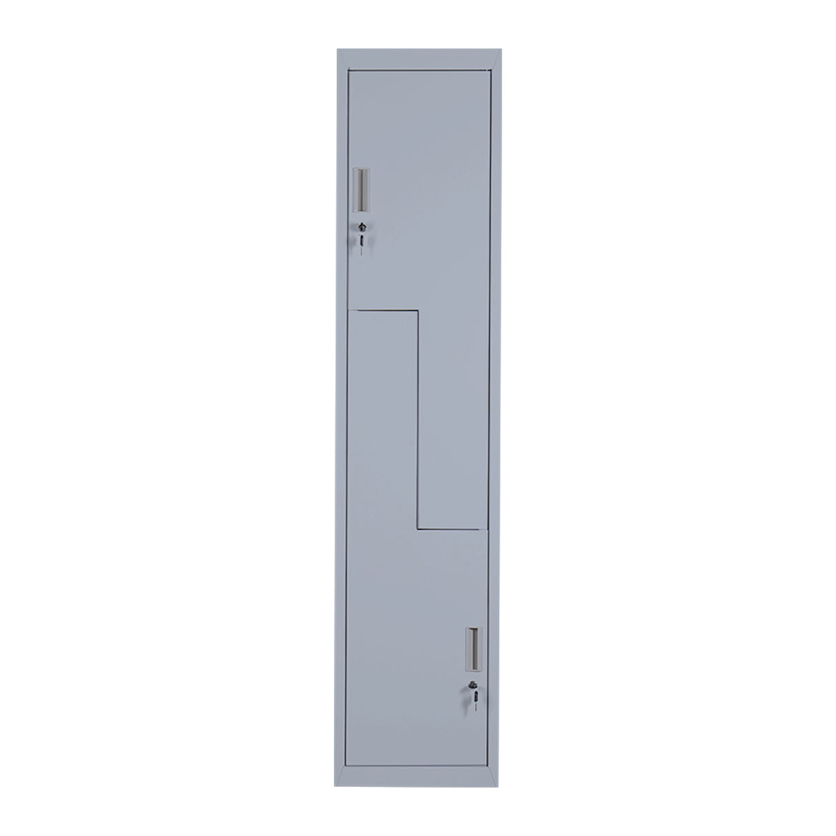 Grey Two-Door L-shaped Office Gym Shed Storage Lockers