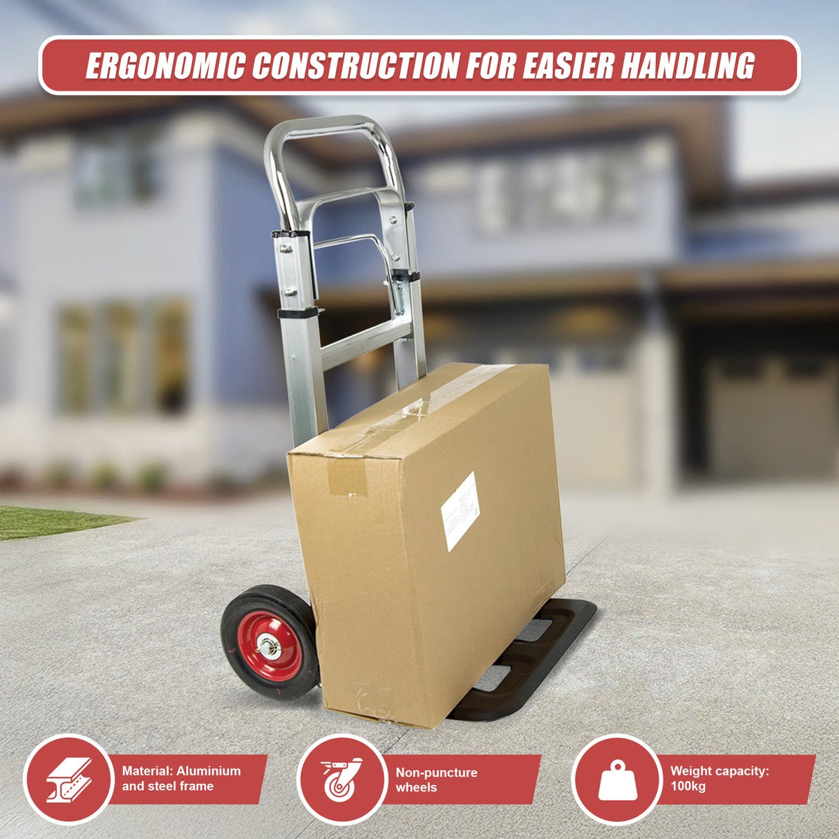 100kg Trolley Folding Hand Truck Sack Barrow