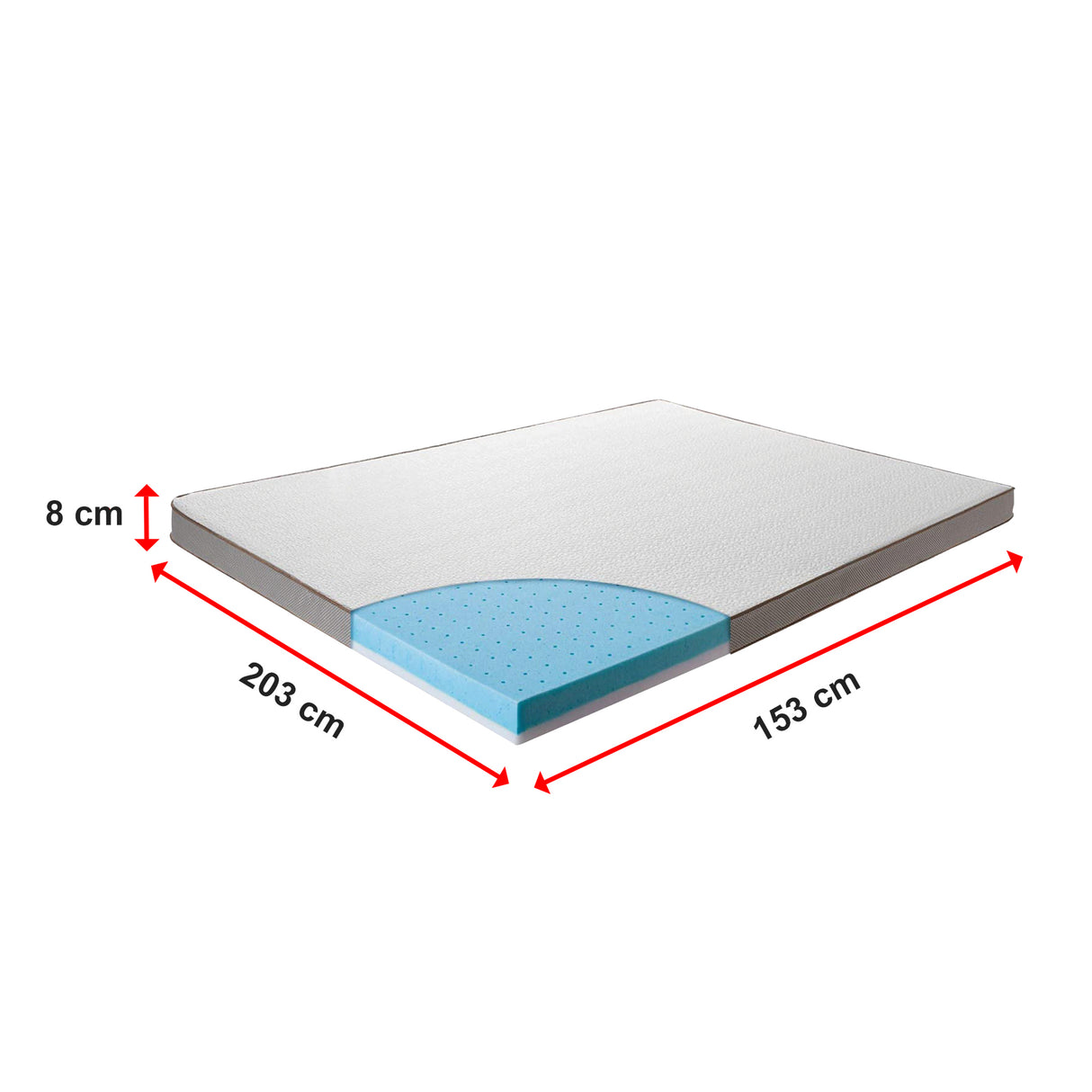 Queen Cooling Gel Memory Foam Mattress Topper – CertiPUR-US® Certified Foam