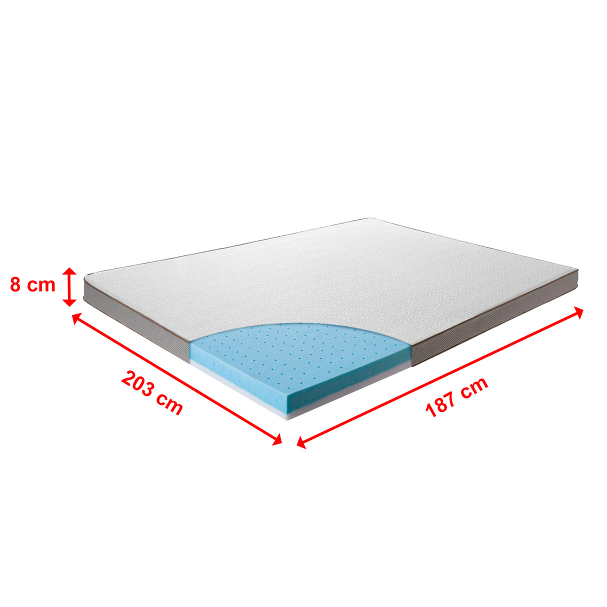 King Cooling Gel Memory Foam Mattress Topper – CertiPUR-US® Certified Foam