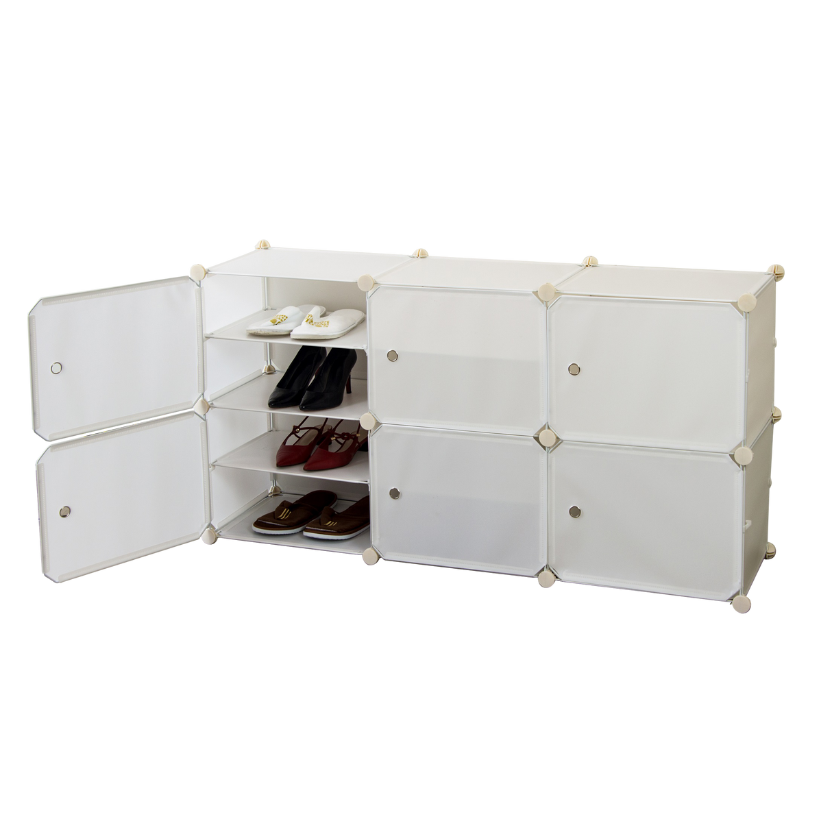 White Cube DIY Shoe Cabinet Rack Storage Portable Stackable Organiser Stand