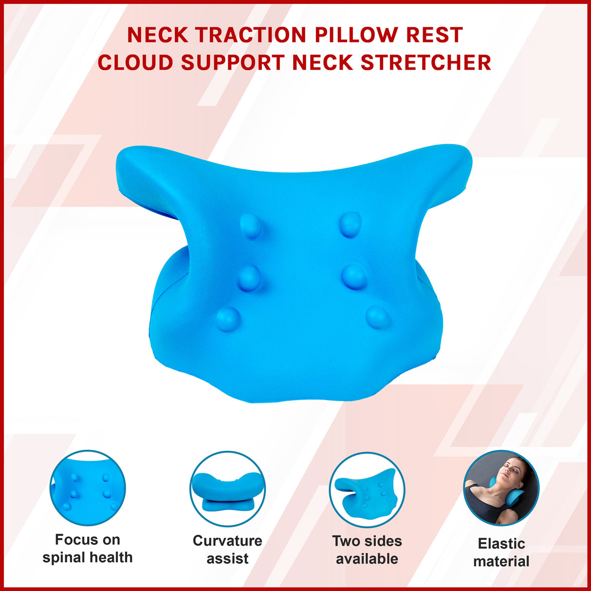 Neck Traction Pillow Rest Cloud Support Neck Stretcher