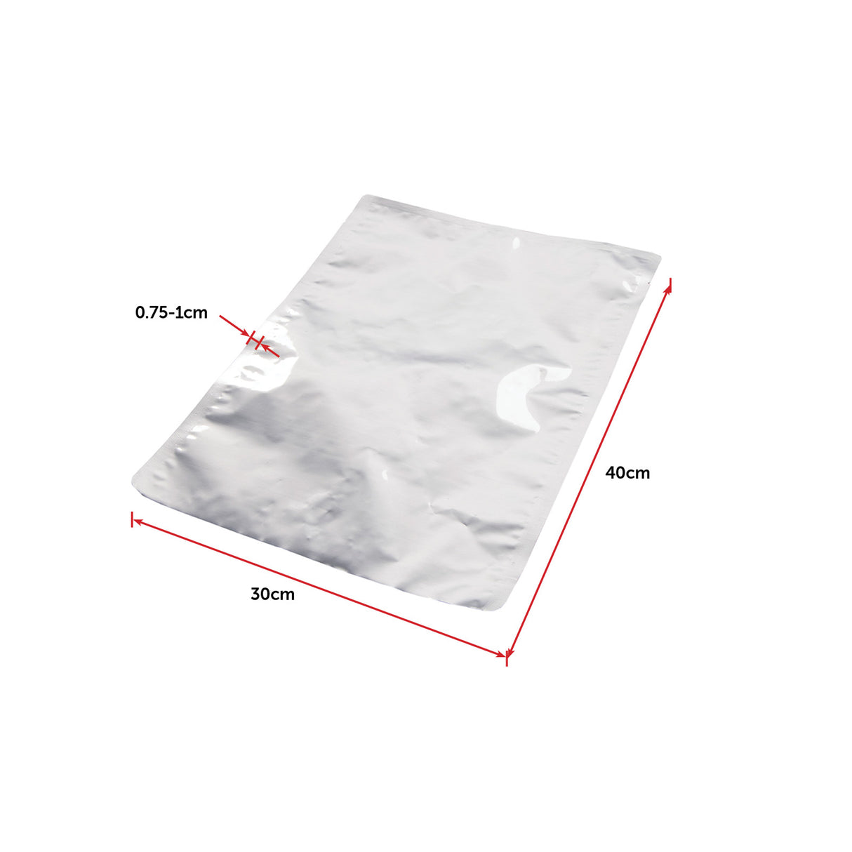100x Food Vacuum Bags Pouch Foil Aluminum Storage Bags Heat Seal 30x40cm