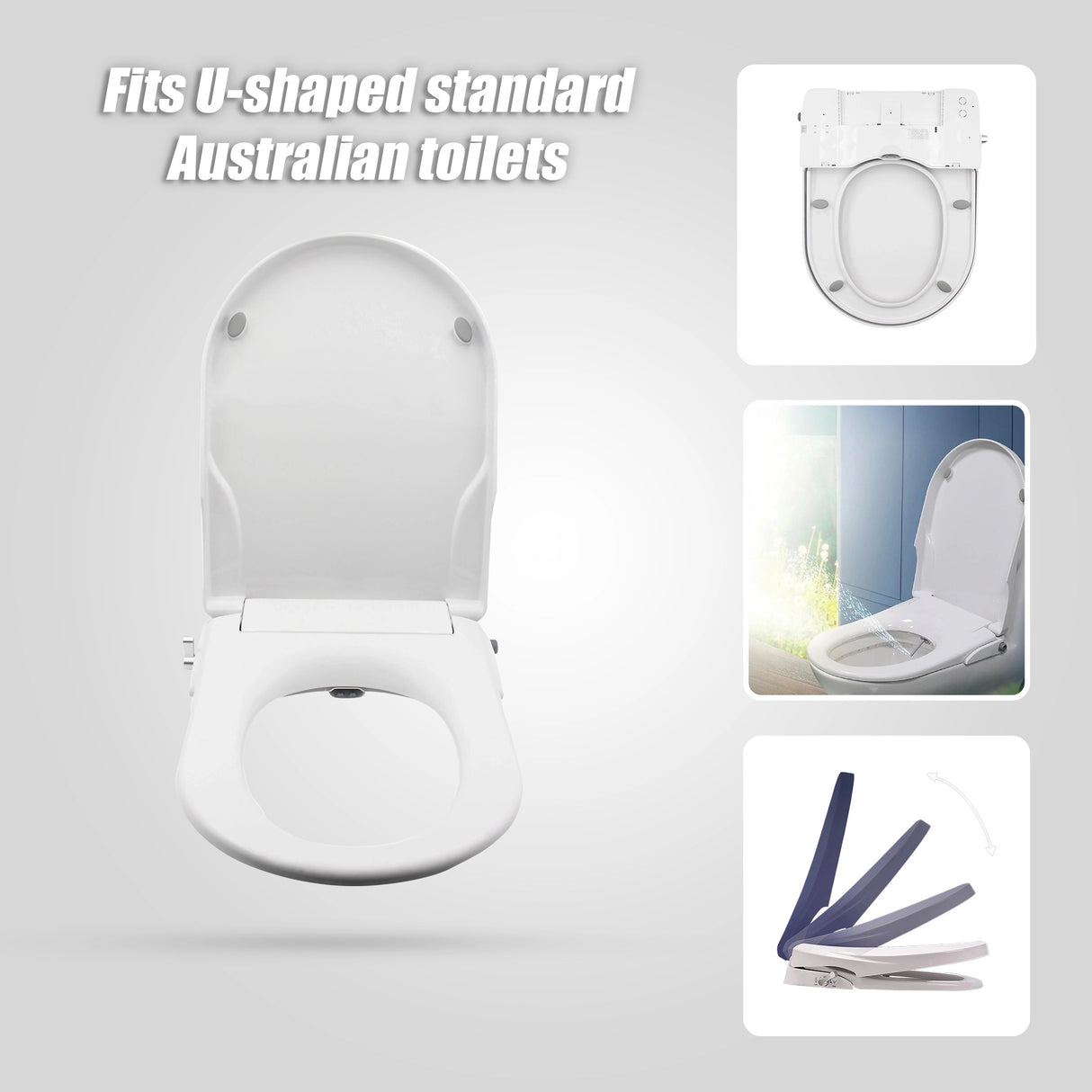 Non Electric Bidet Toilet Seat W/ Cover Bathroom Spray Water Wash