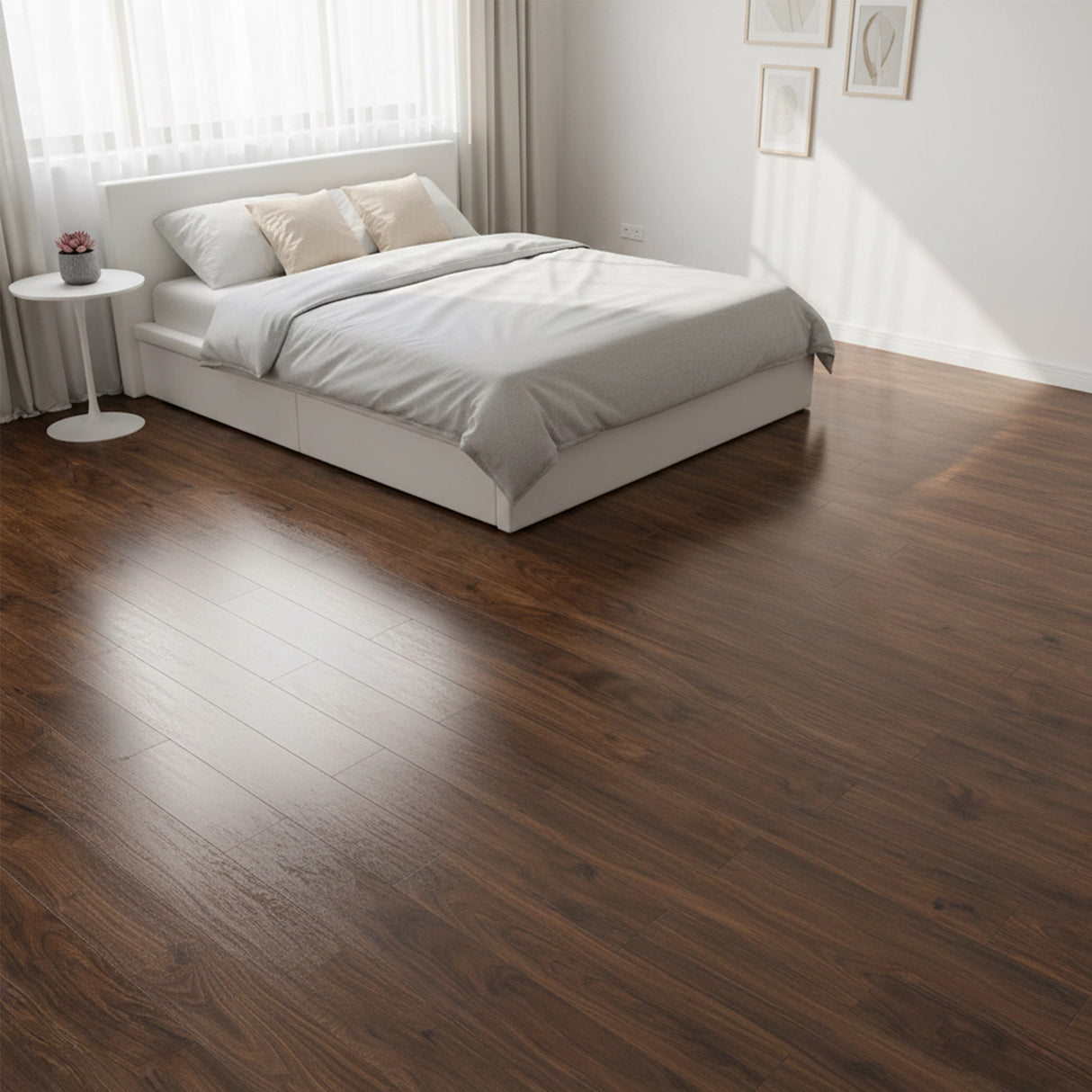 Vinyl Floor Tiles Self Adhesive Flooring Walnut Wood Grain 16 Pack 2.3SQM