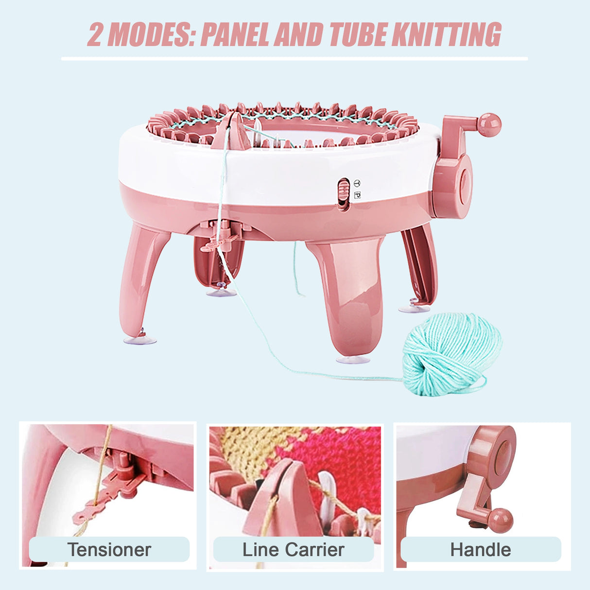 DIY Knitting Machine Smart Weaving Knit Rotating Kids Toy Scarf Sock Hat Gift
