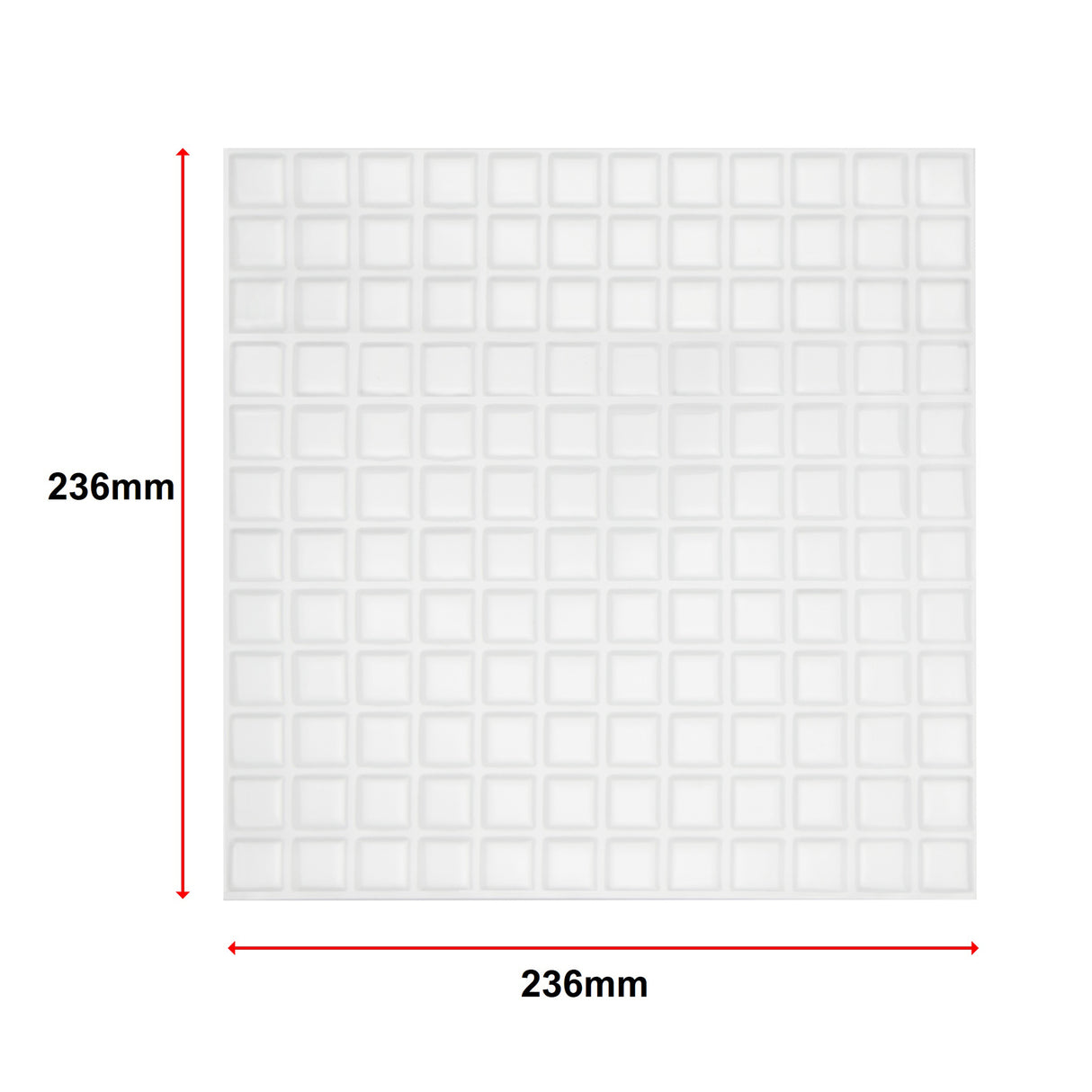 Tiles 3D Peel and Stick Wall Tile Stereoscopic Crystal White 10 Sheets