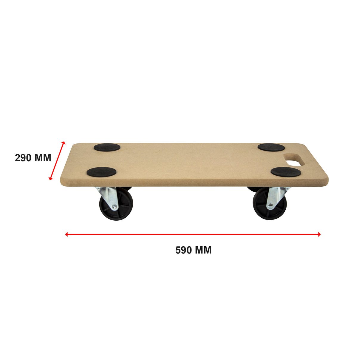 200kg Heavy Duty Hand Dolly Furniture Wooden Trolley Cart Moving Platform Mover