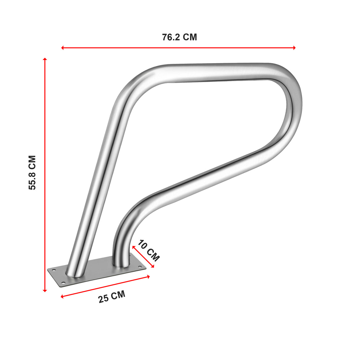 Swimming Pool Hand Rail Step Grab Rail 76.2x55.8cm with Drill Bit