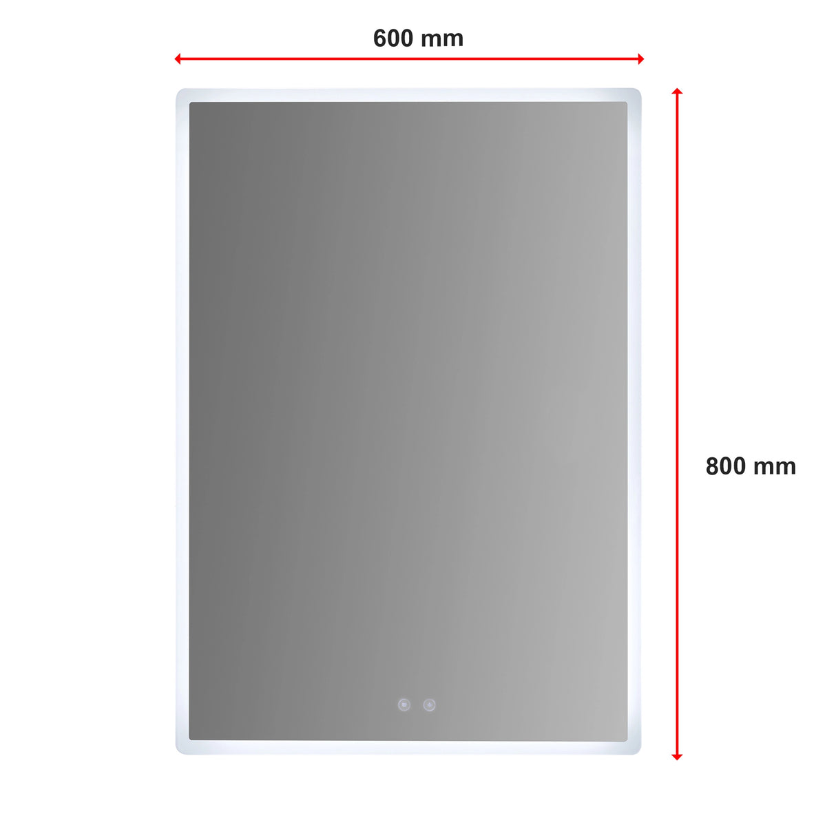 Smart Mirror Bathroom Vanity LED Lighted Wall Mirror 800x600mm