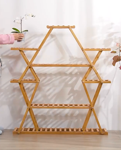 Bamboo Multilayer Flower Plant Bonsai Rack Shelf Stand Porch Lawn Patio