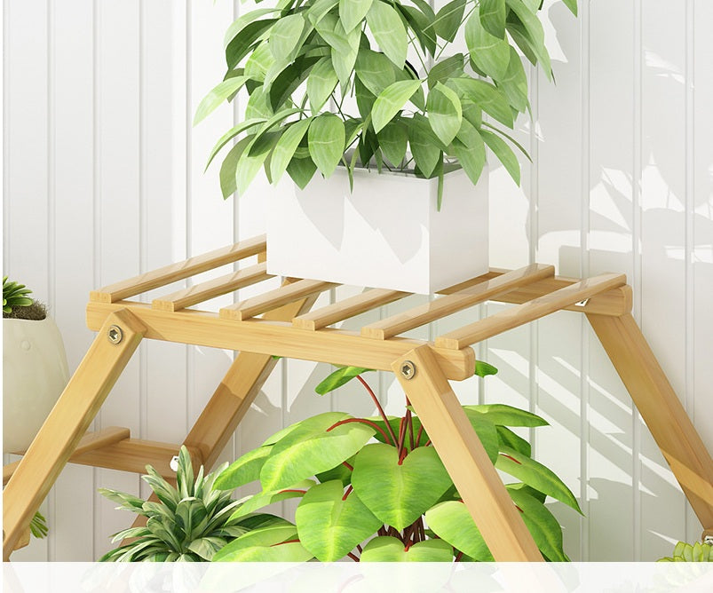 Bamboo Multilayer Flower Plant Bonsai Rack Shelf Stand Porch Lawn Patio