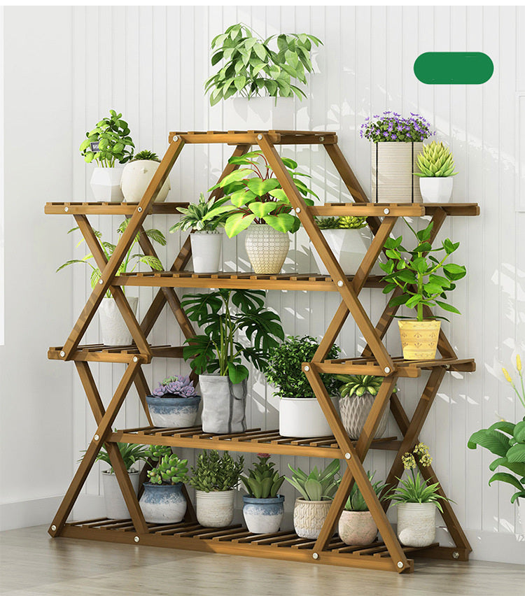 Bamboo Multilayer Flower Plant Bonsai Rack Shelf Stand Porch Lawn Patio