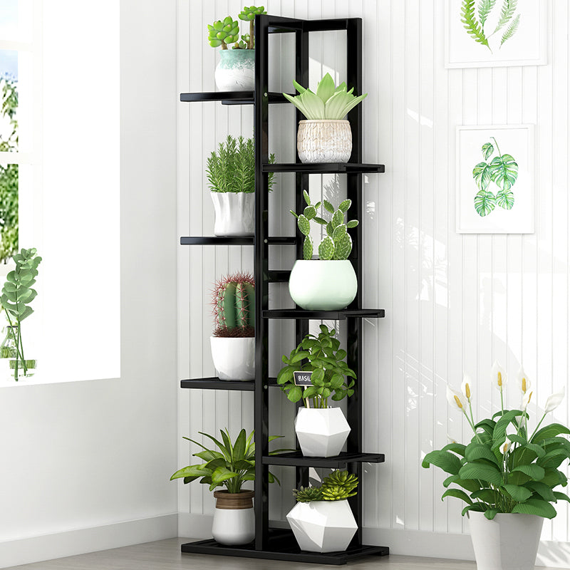 6 Tiers Vertical Bamboo Plant Stand Staged Flower Shelf Rack Outdoor Garden