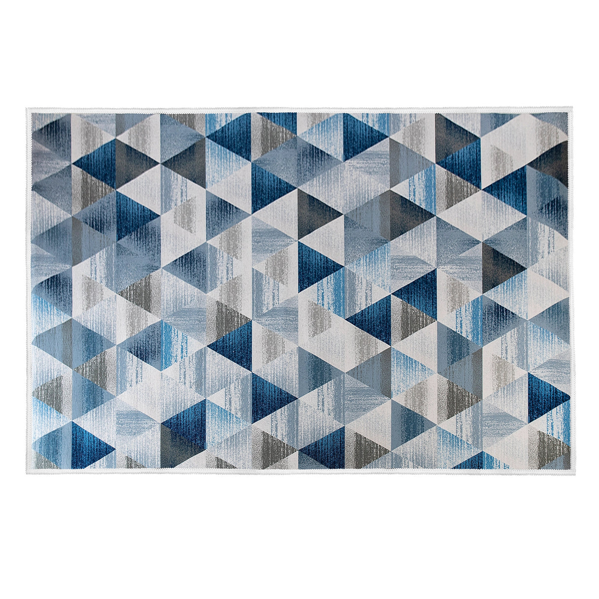200x300cm Large Floor Blue Triangle Rug – Modern Area Carpet for Bedroom & Lounge