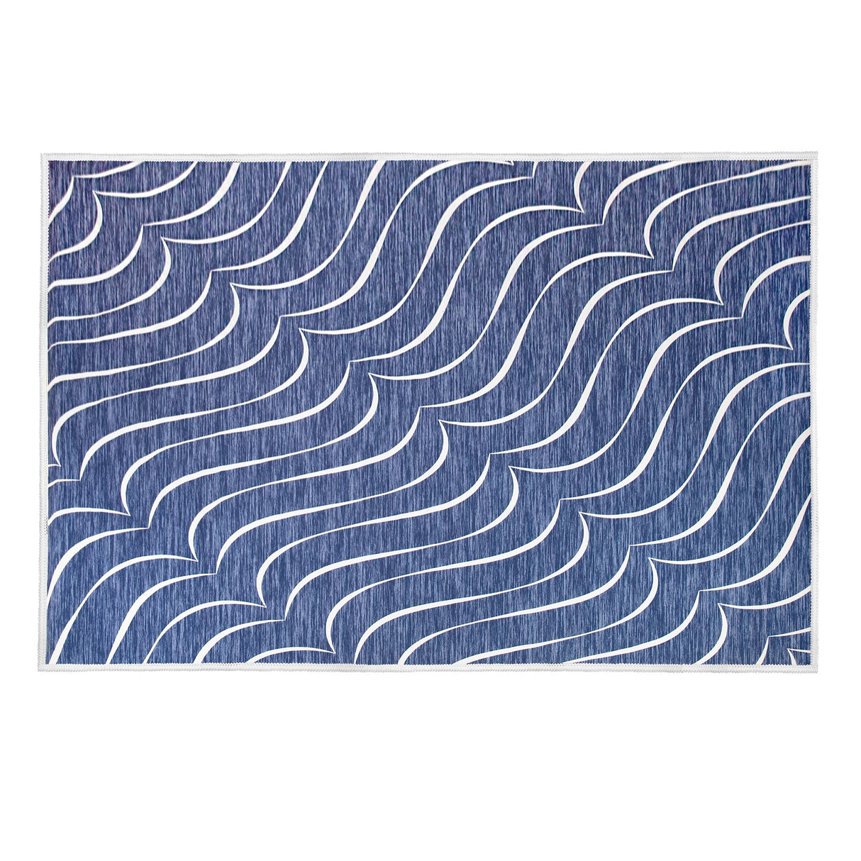 200x300cm Large Floor Blue Waves Rug – Modern Area Carpet for Bedroom & Lounge