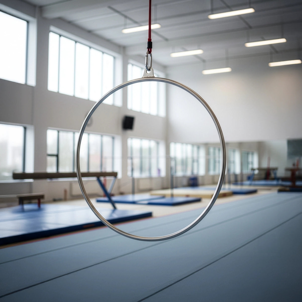 Aerial Yoga Hoop 90CM Lyra Hoop Circus Single Point Aerial Ring Set