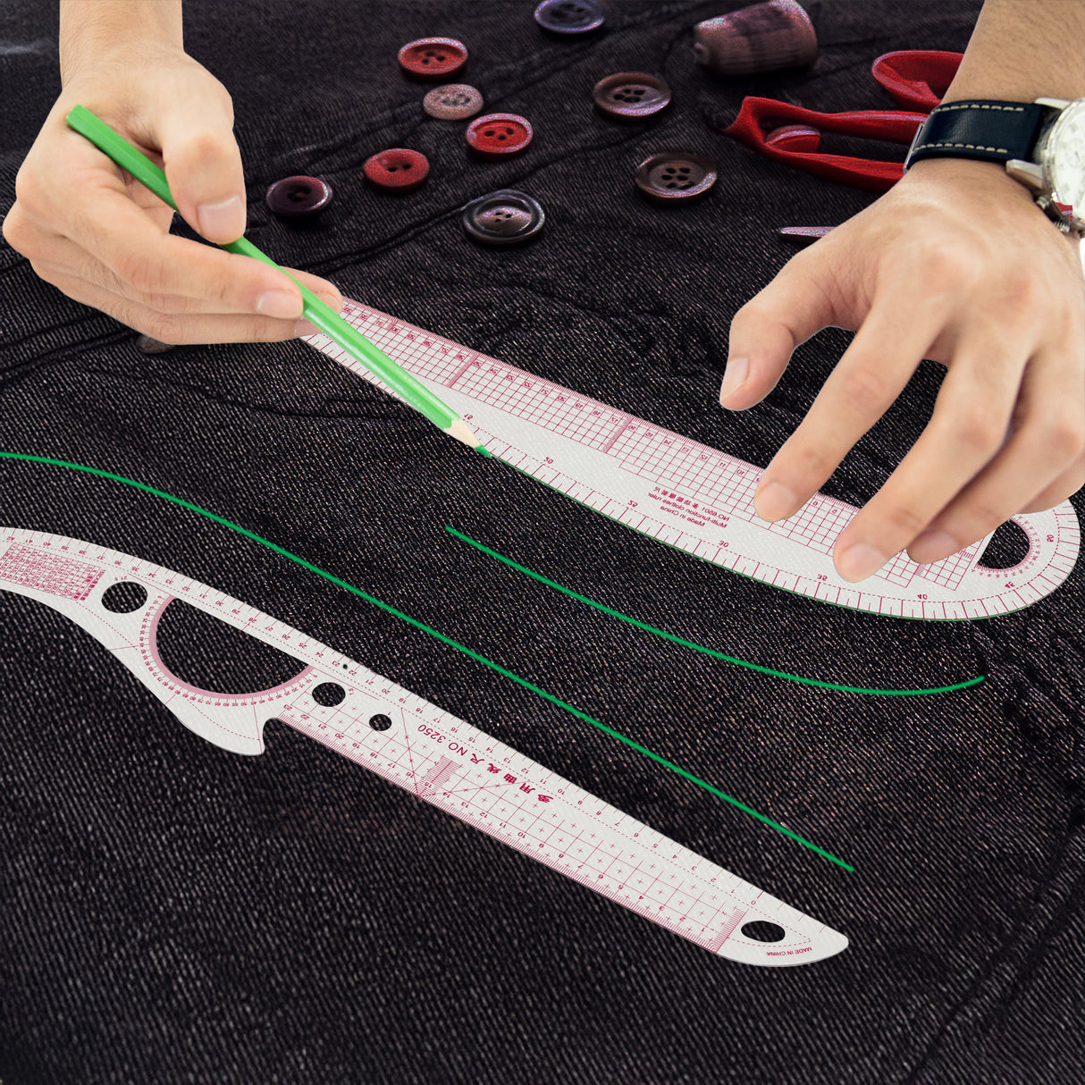9pc French Curve Ruler Set DIY Sewing Pattern Measuring Tool for Dressmaker