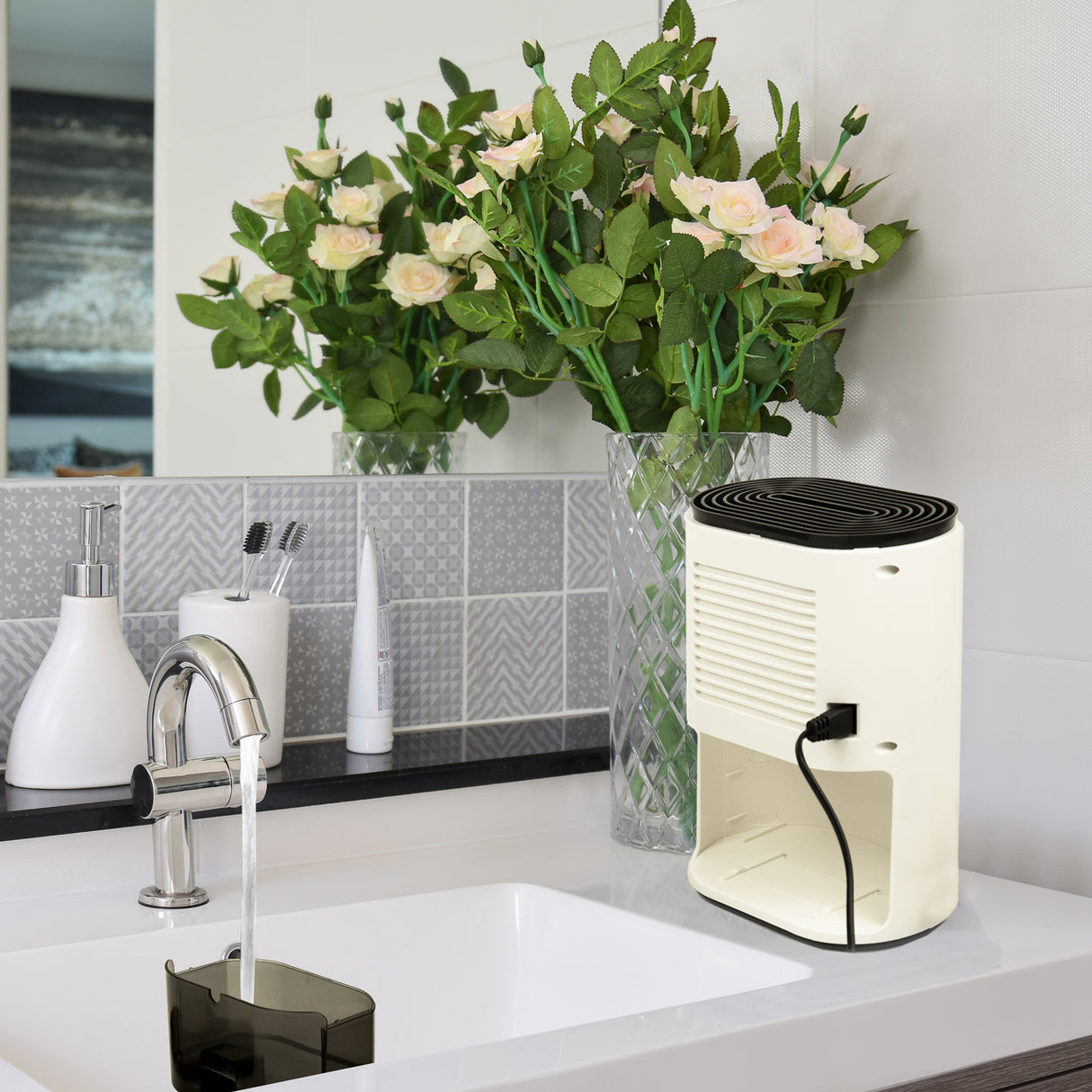 1200ML Mini Dehumidifier LED Display Air Dryer Moisture proof Absorber Machine