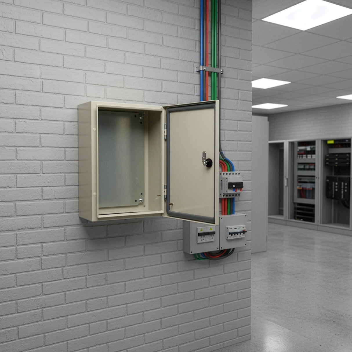 Carbon Steel Electrical Enclosure Box IP65 Wall Mount 400 x 300 x 200 mm