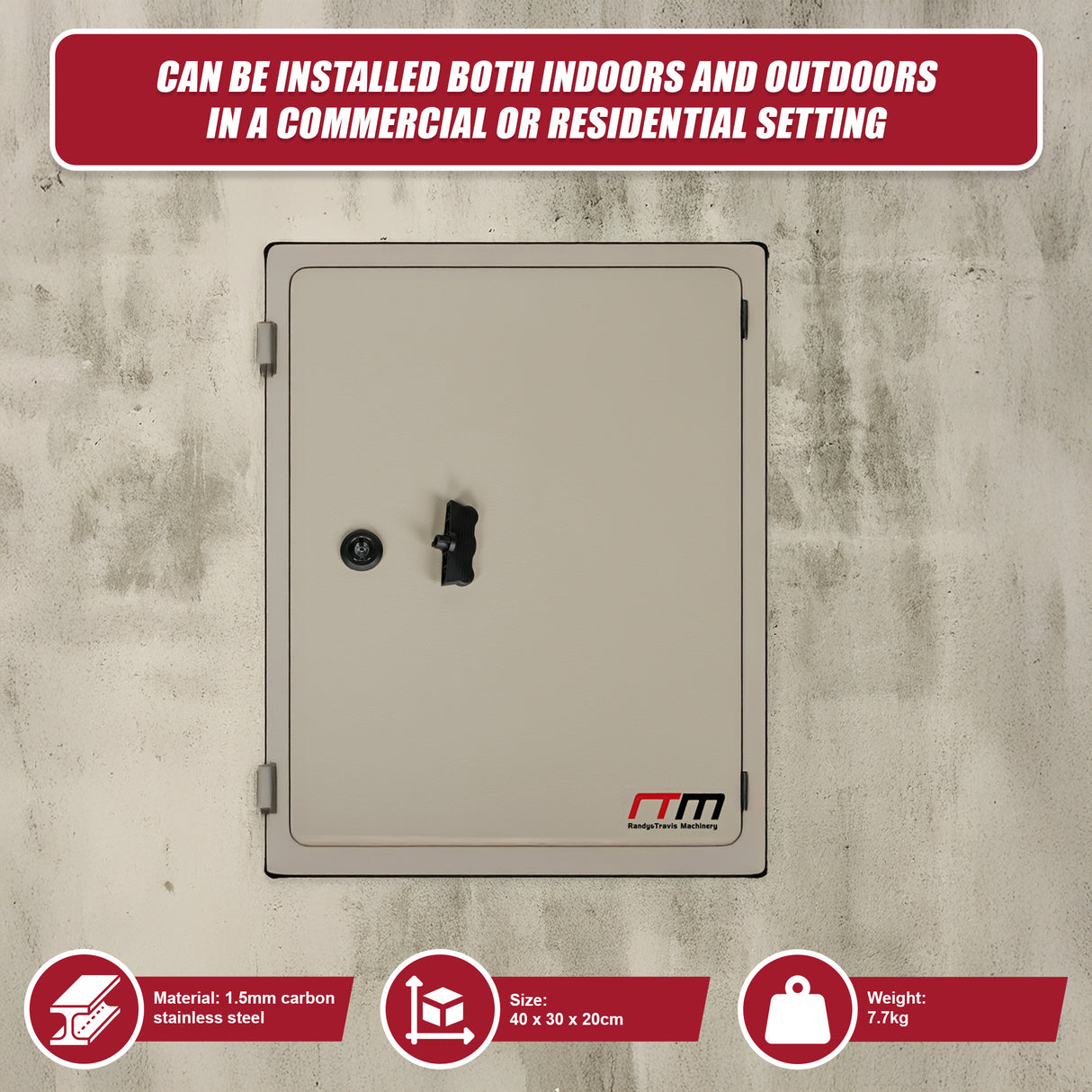 Carbon Steel Electrical Enclosure Box IP65 Wall Mount 400 x 300 x 200 mm