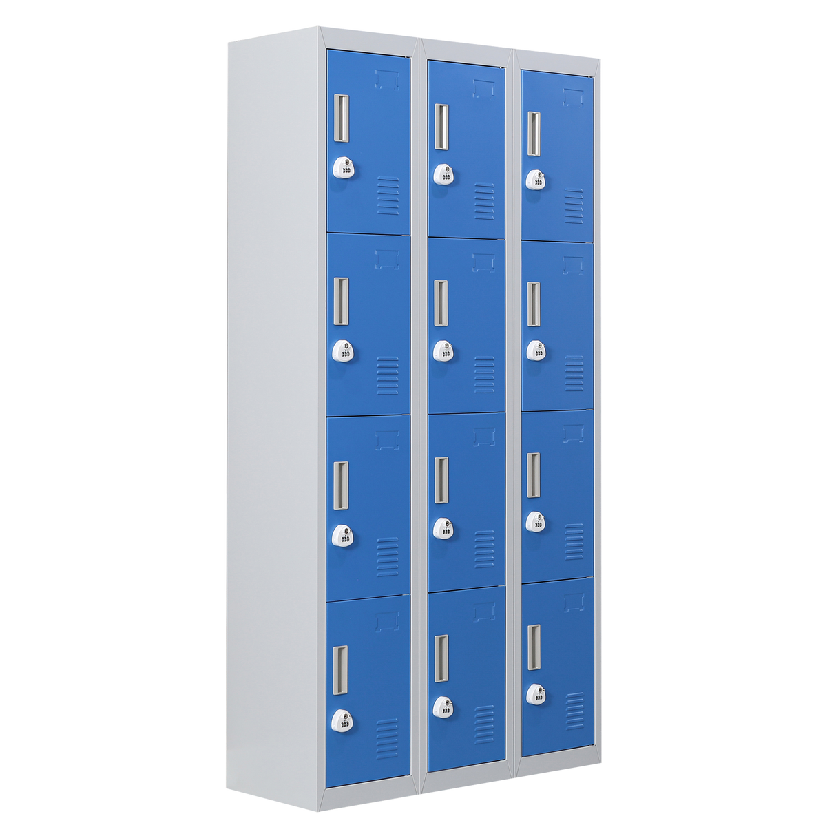 12-Door Locker for Office Gym Shed School Home Storage - 3-Digit Combination Lock