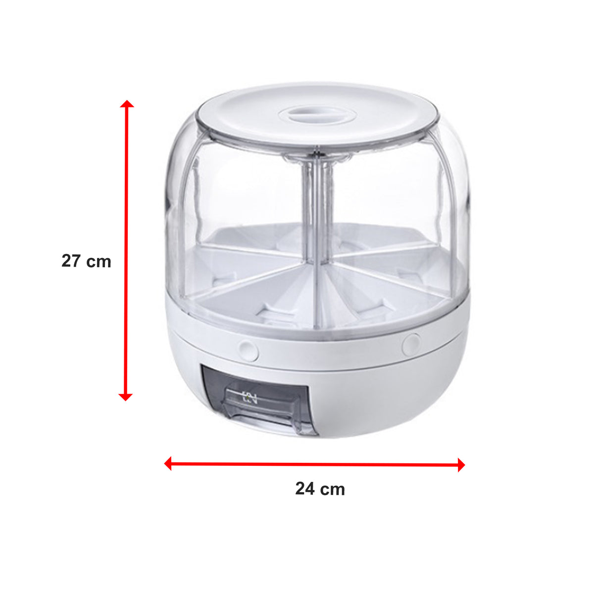 Rice Storage Cereal Dispenser Grain Container Rotating Dry Food Box