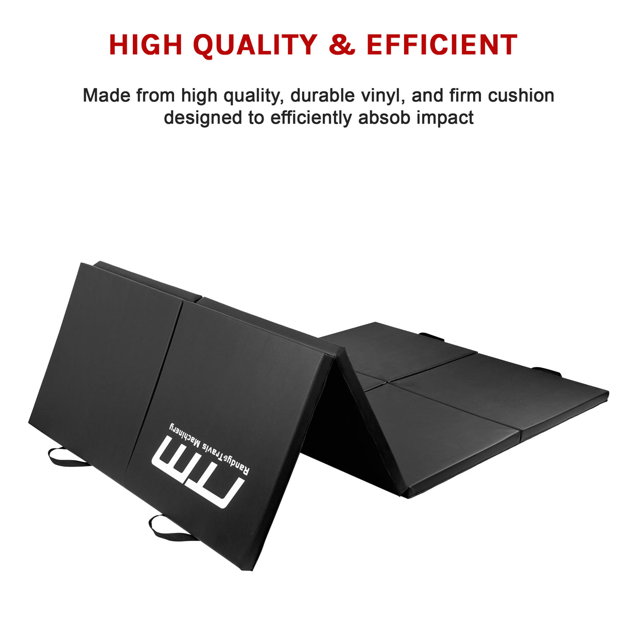 Folding Black Exercise Mat – Gymnastics, Martial Arts, Yoga, Karate & Judo Training