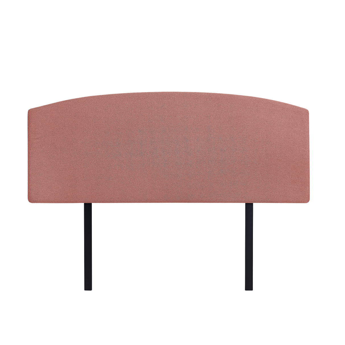 Linen Fabric Queen Bed Curved Headboard Bedhead - Pearl Copper Brown