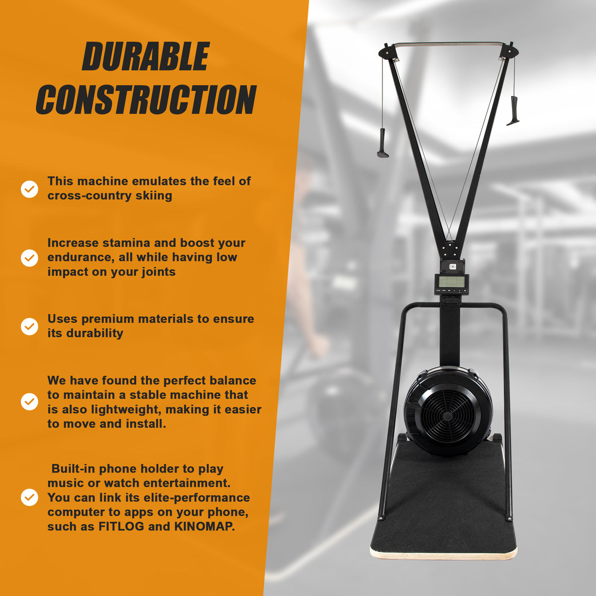 Air Ski Trainer & Stand Premium Fitness Machine