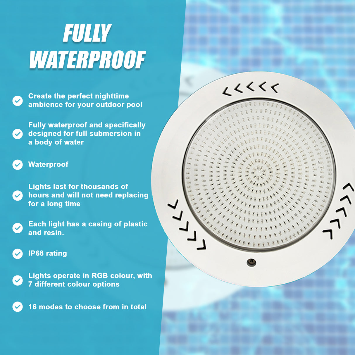 25w Swimming Pool Lights Led 12-32V Resin Filled Underwater Spa lamp