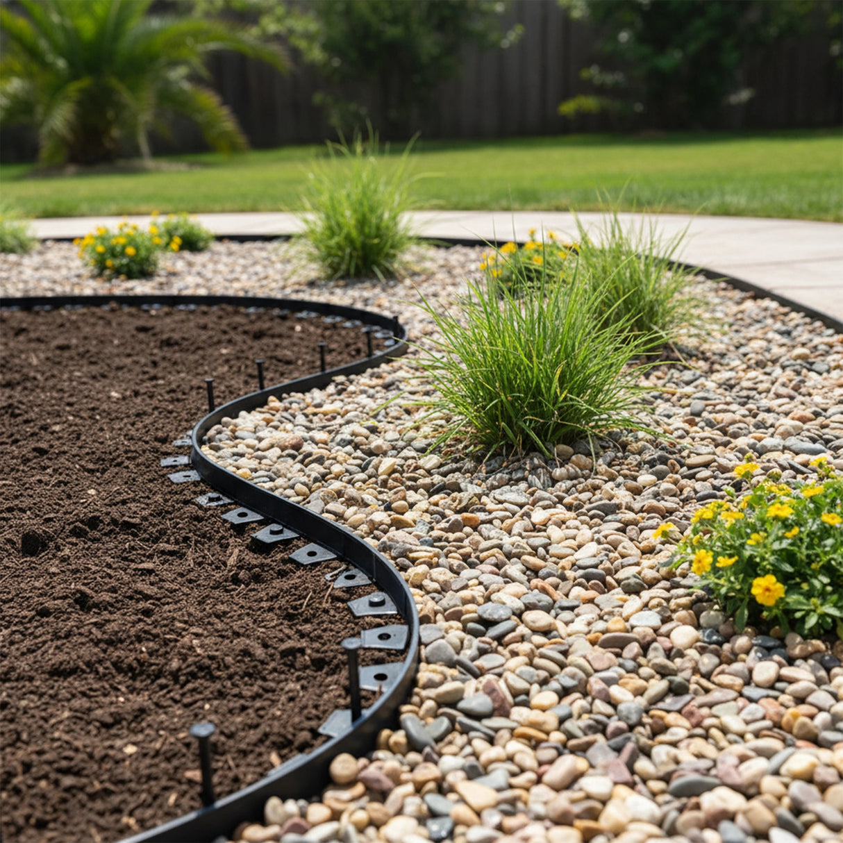Landscape No Dig Lawn Garden Edging Kit 10m Flexible Durable Border Paver