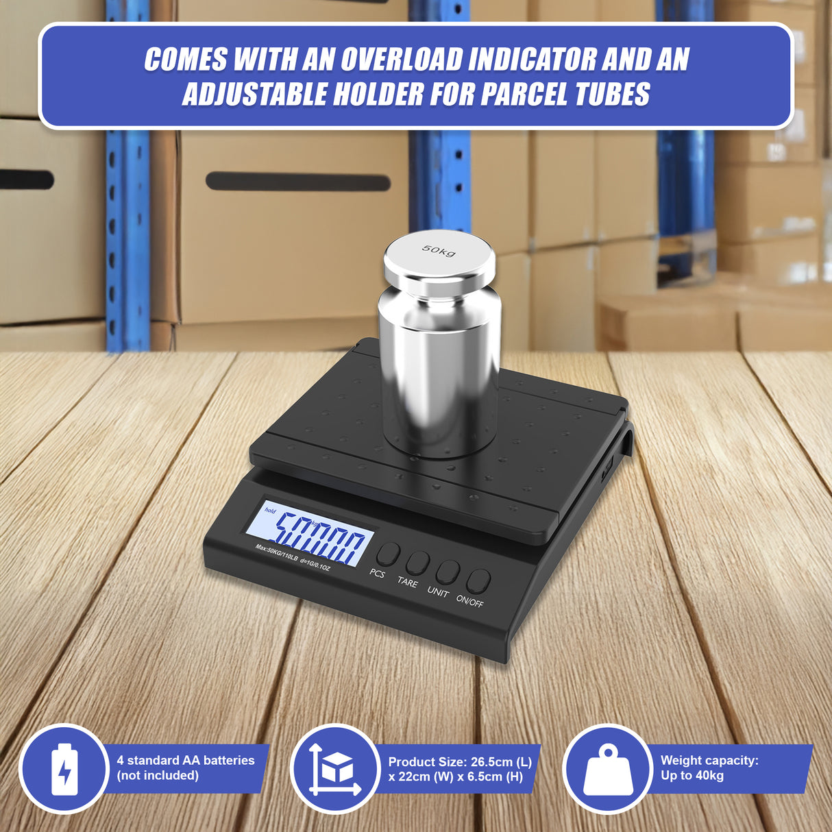 Digital Scale 40kg Letter Postal Postage Parcel Weighing Scales
