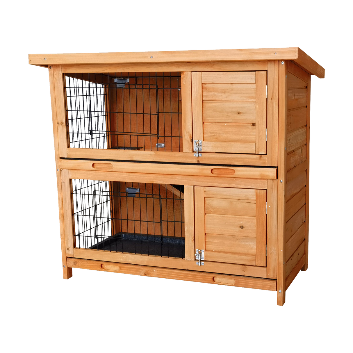 Large Rabbit Hutch with BASE Chicken Coop 2 Storey Guinea Pig Pet Cage House