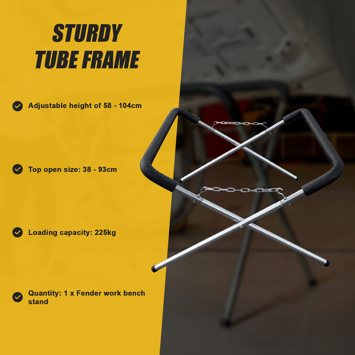 Fender Work Bench Panel Stand Curved Legs Panel Repair Beating Spray Painting