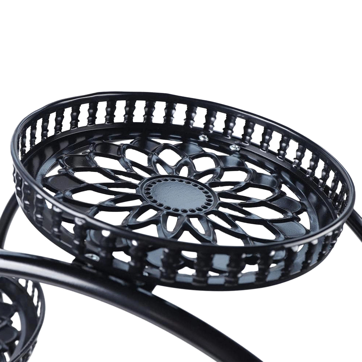 4 Layer 6 Pots Flower Holder Plant Stand Shelf 4-Wheel Free Moving Rack
