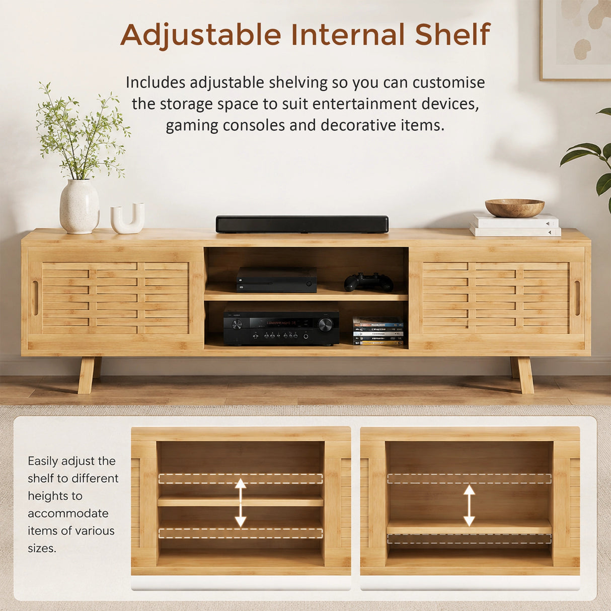 European Style TV Cabinet Entertainment Unit Stand Storage