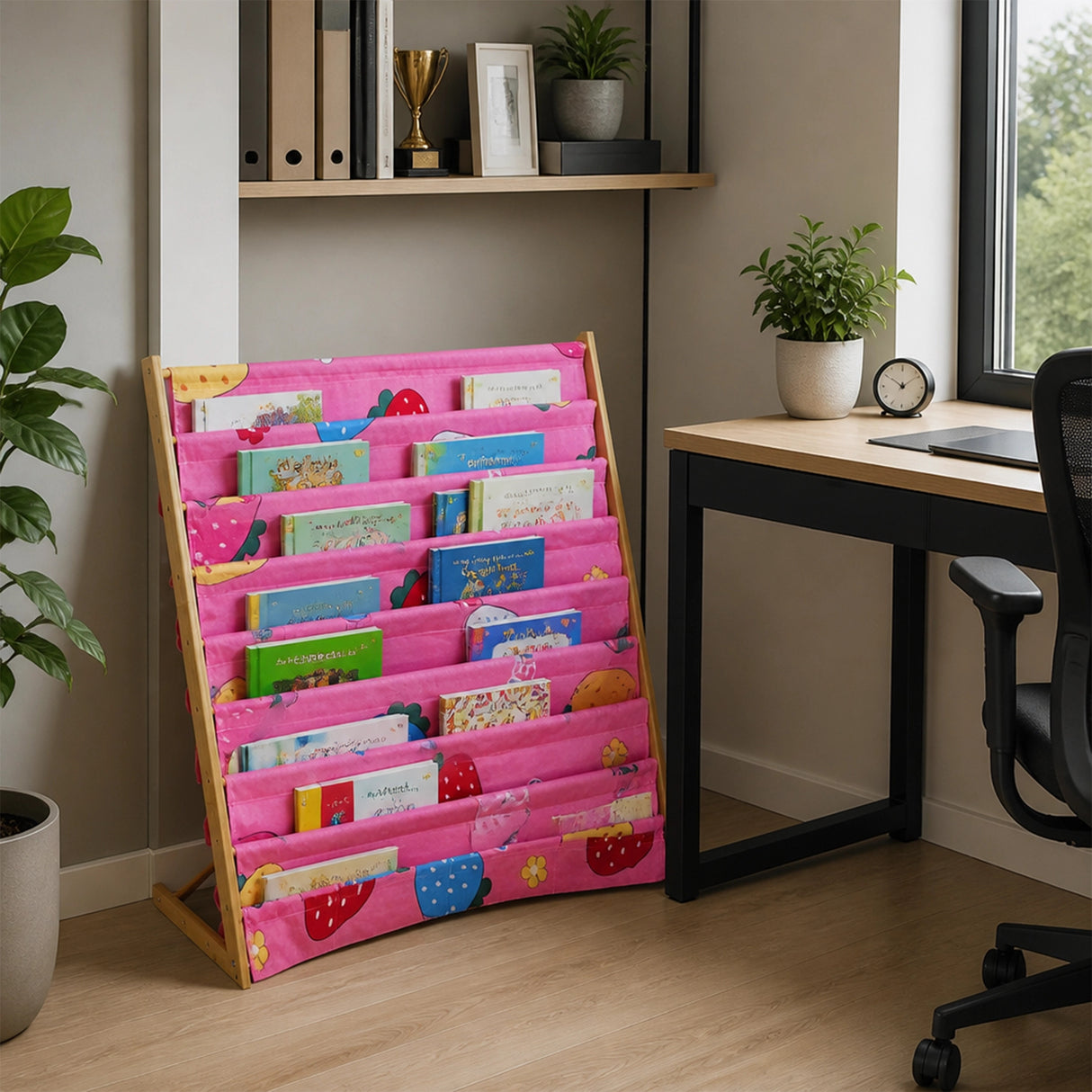 Children's Bookshelf Bookcase Magazine Rack Home Storage