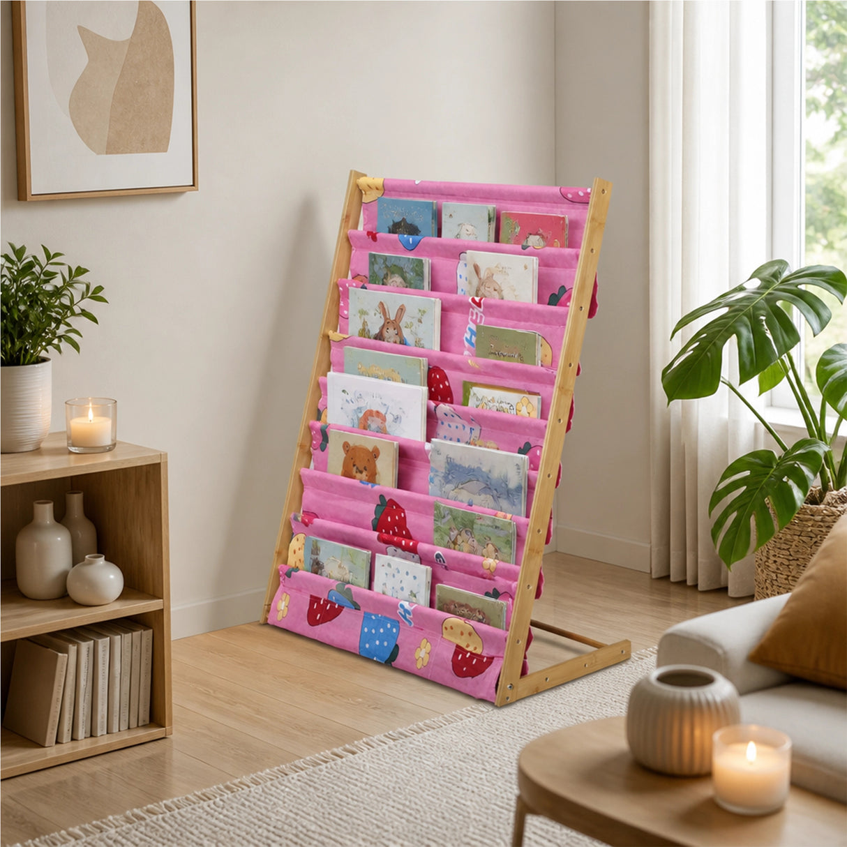 Children's Bookshelf Bookcase Magazine Rack Home Storage
