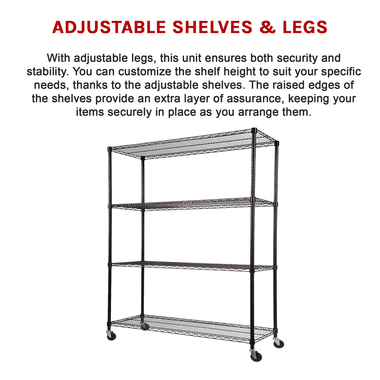 Modular Wire Storage Shelf 1500 x 600 x 1800mm Steel Shelving