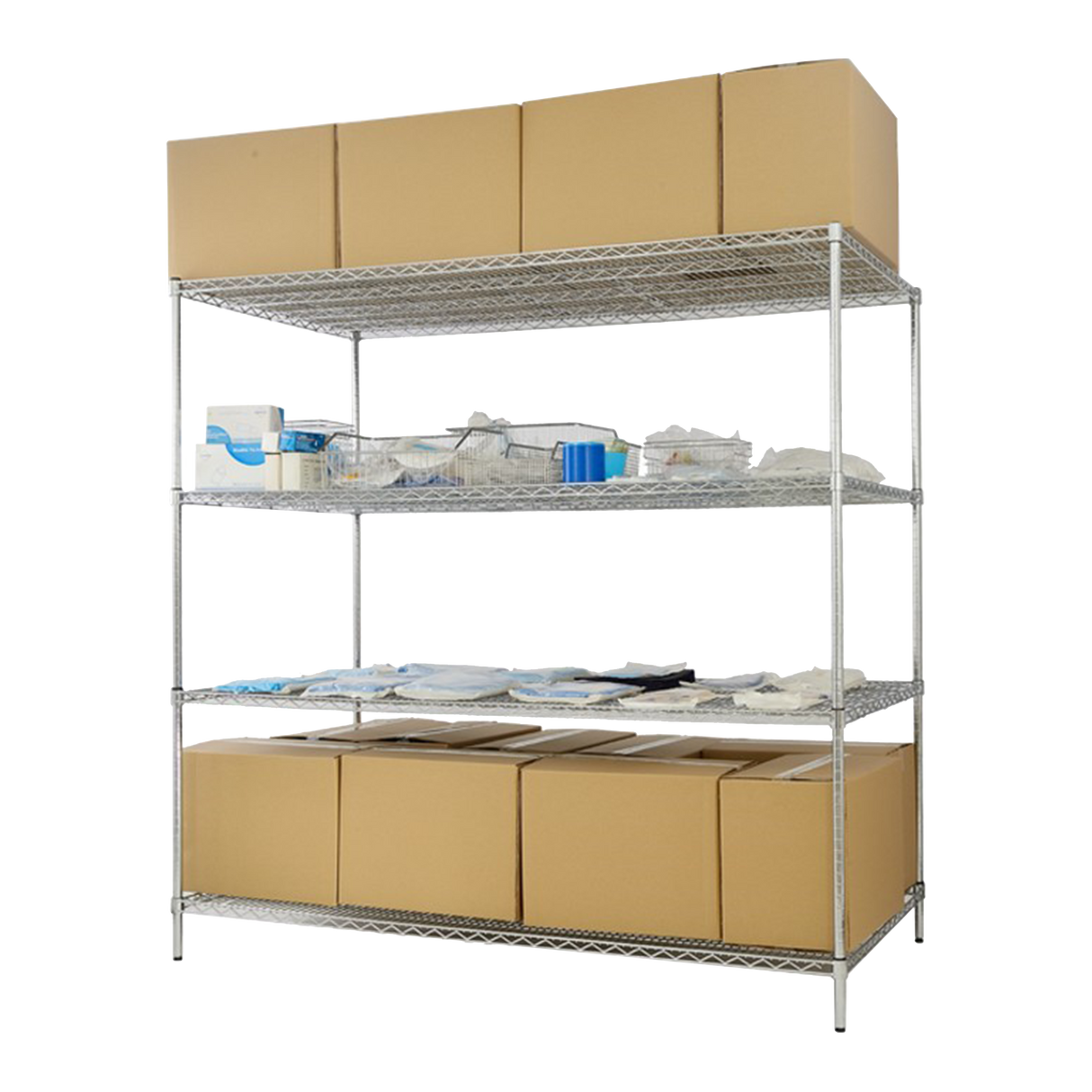 Modular Wire Storage Shelf 1500 x 450 x 1800mm Steel Shelving