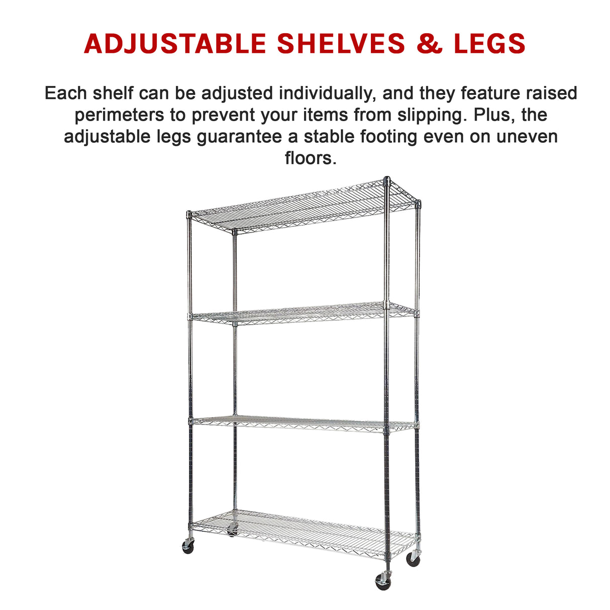 Modular Wire Storage Shelf 1500 x 350 x 1800mm Steel Shelving