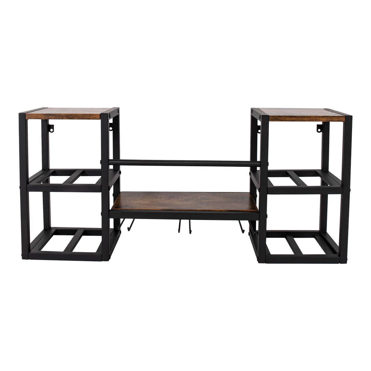 Wall Mounted Wine Rack 3 Stem Glass Holder Storage Organiser